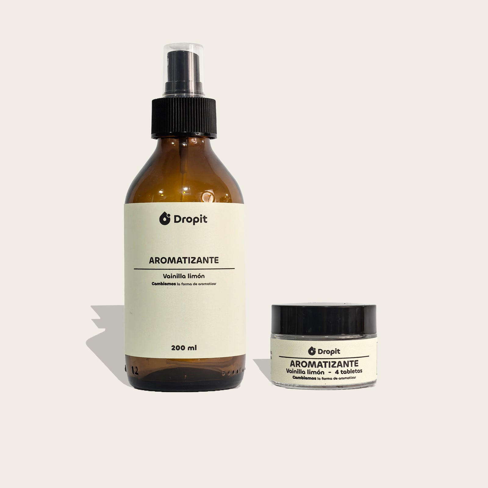 Pack Aromatizante Vainilla Limón - 4 Tabletas y Botella Difusor