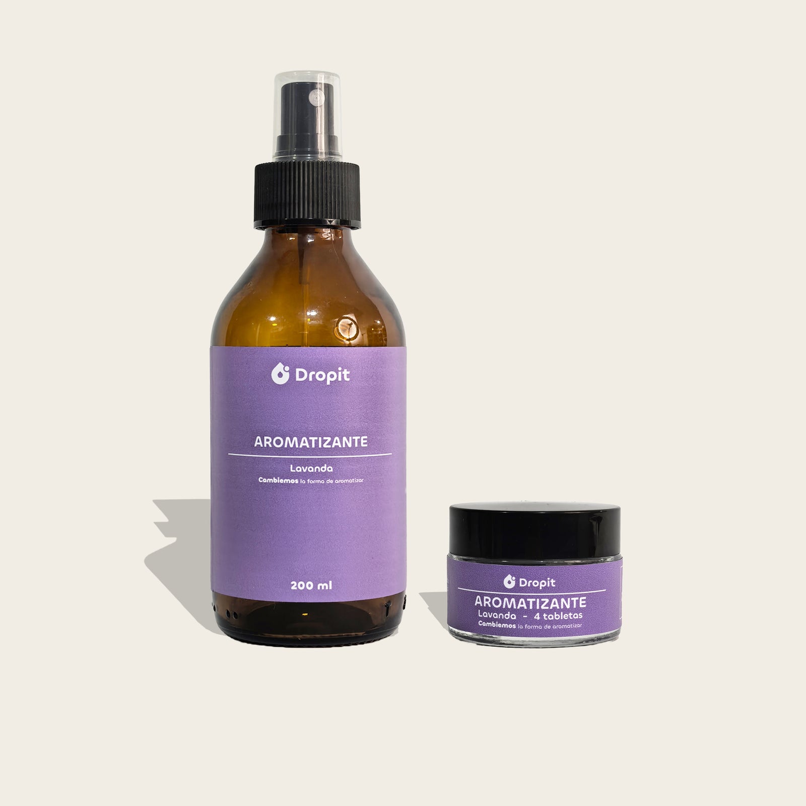 Pack Aromatizante Lavanda - 4 Tabletas y Botella Difusor